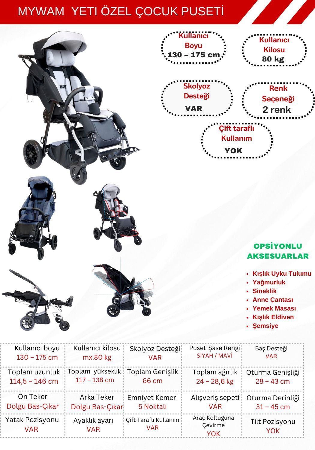 MYWAM YETI ÇOCUK PUSETİ